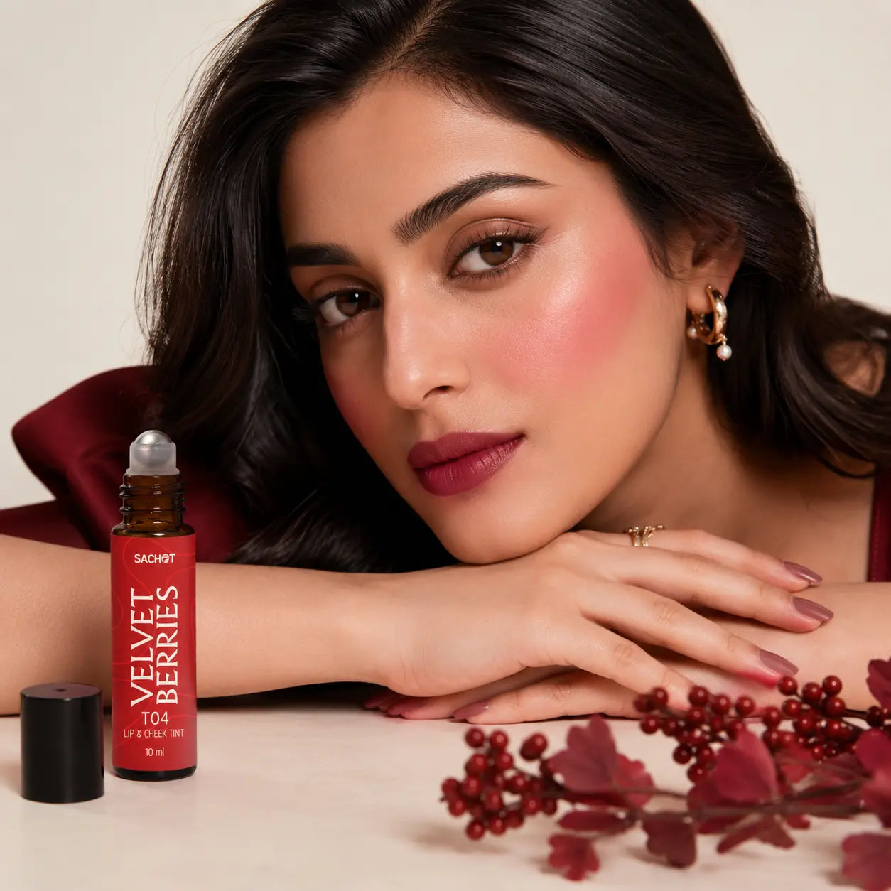 Velvet Berries Roller Lip and Cheek Tint - T04