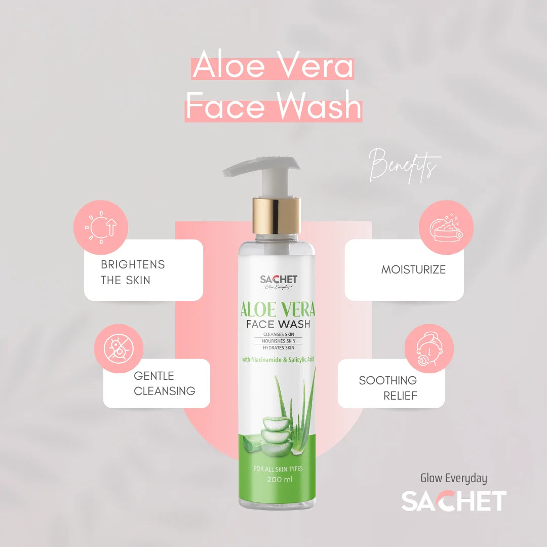 Aloe Vera Face Wash: Refreshing Cleanse for Glowing Skin | sachetcare.com