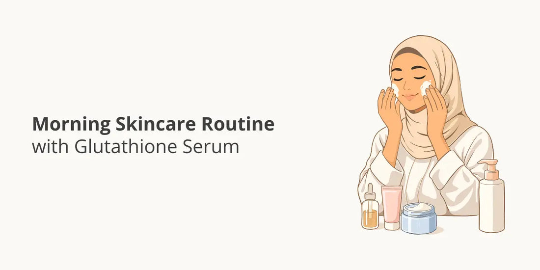 Morning Skincare Routine with Glutathione Serum