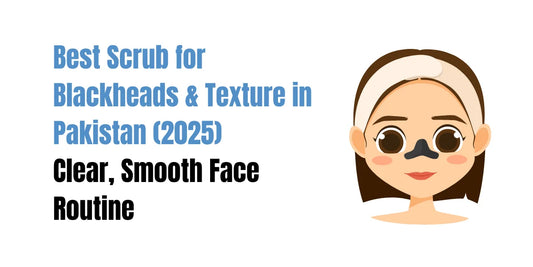 Pakistani girl using SACHET Rice and Apricot Scrubs to remove blackheads and smooth skin texture.