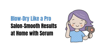 Pakistani woman blow-drying hair using SACHET Revival and Anti-Frizz Serums for smooth, shiny salon results at home