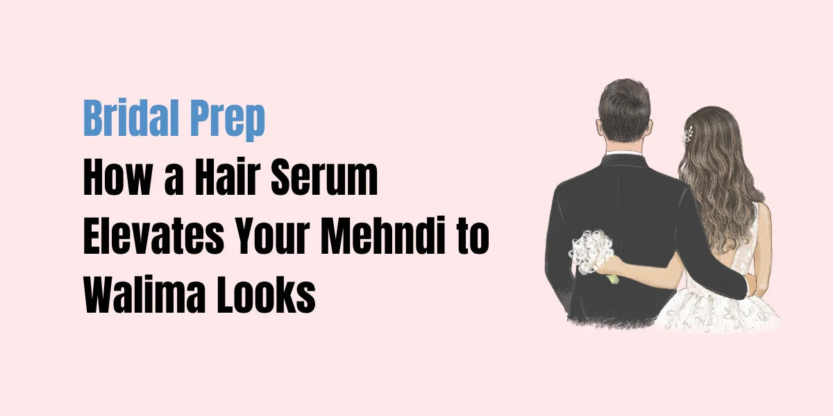 Pakistani bride with smooth, glossy hair using SACHET hair serum – Mehndi to Walima bridal looks