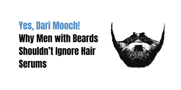 Pakistani man using SACHET Hair Serum on hair and beard as Dari Mooch grooming alternative