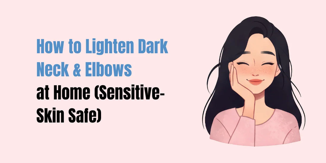 Dark neck and elbows brightening routine in Pakistan — Peal Wash, Brightnix Scrub, and SACHET Whitening Cream for sensitive skin