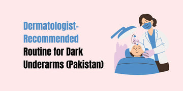 Dermatologist recommended underarm whitening routine in Pakistan — Peal Wash, Brightnix Scrub, and SACHET Whitening Cream safe brightening
