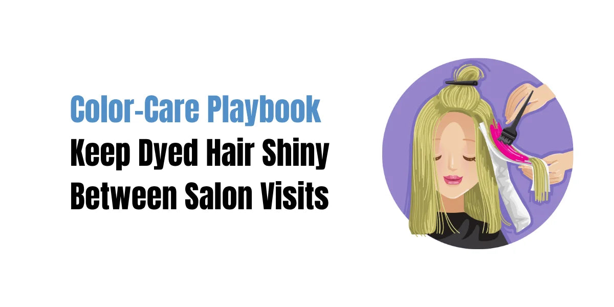 Pakistani woman with colored hair using SACHET Hair Serum for post-salon shine and frizz control