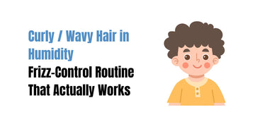 Pakistani girl with curly hair using SACHET Anti-Frizz and Revival Serums for humidity-proof frizz control