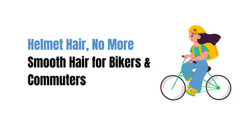 Pakistani man using SACHET Anti-Frizz Hair Serum before wearing helmet – smooth, non-greasy commuter hair care