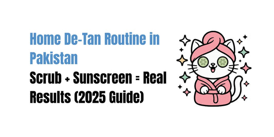 Home De-Tan Routine in Pakistan — Scrub + Sunscreen = Real Results (2025 Guide)