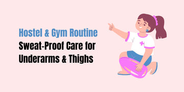 Hostel and gym sweat-proof underarm care routine in Pakistan — Peal Wash, Brightnix Scrub, and SACHET Whitening Cream for freshness & brightness
