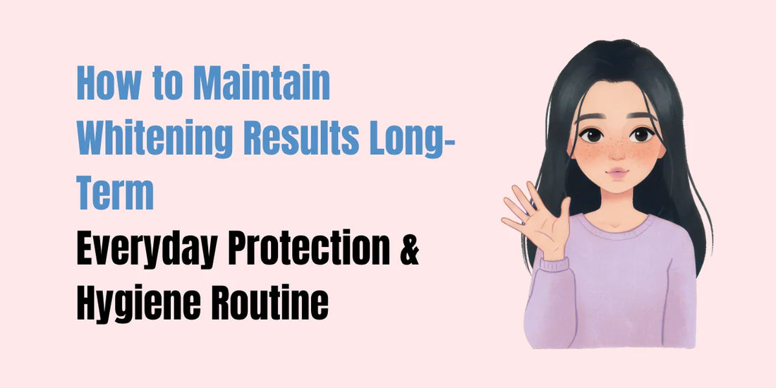 Maintain whitening results long-term — daily routine with Peal Wash, Whitening Serum, Brightnix Scrub, and SACHET Whitening Cream in Pakistan