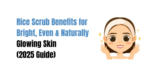 Pakistani girl applying SACHET Rice Whitening Scrub for bright and even-toned glowing skin.