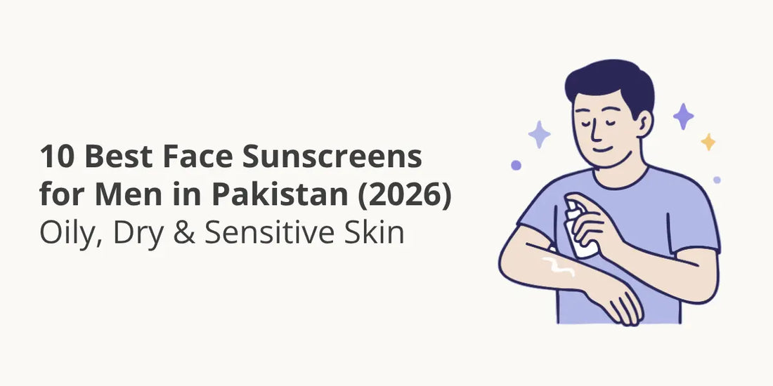 Best face sunscreen for men in Pakistan — lightweight SPF 50 gel, tinted SPF 65, mineral SPF 70 and moisturizer SPF 65 options