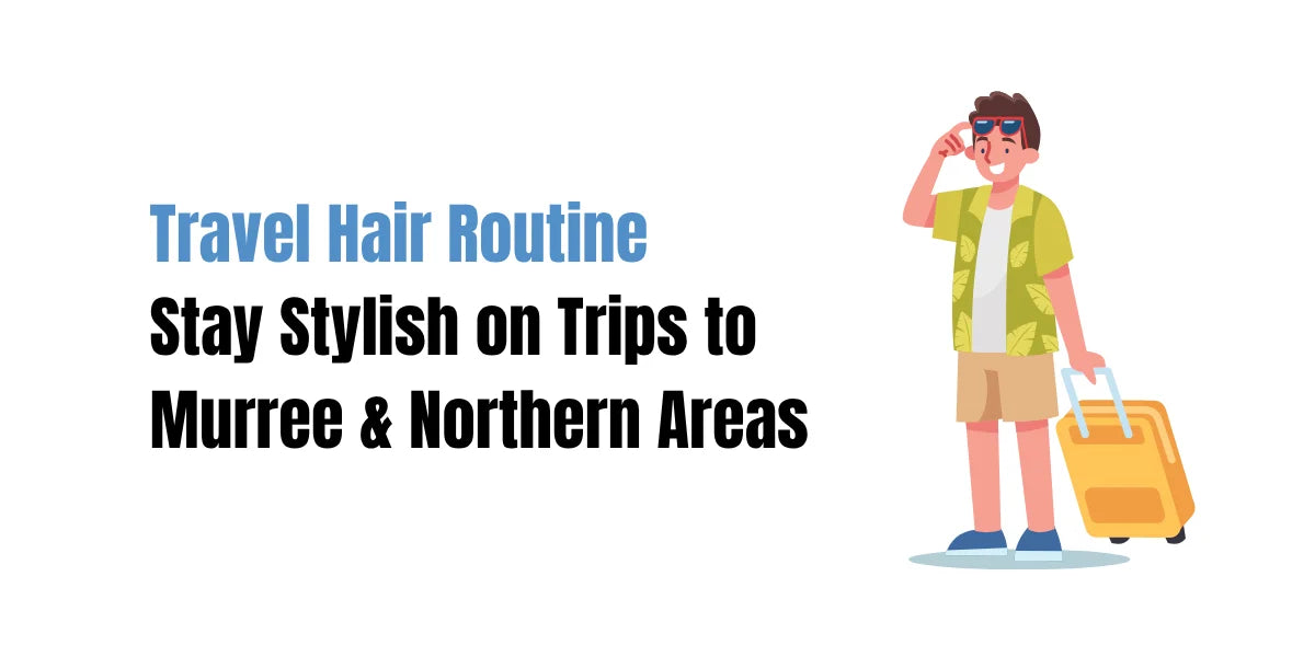 Pakistani woman using SACHET Hair Serum while traveling in Murree for smooth frizz-free hair during trip