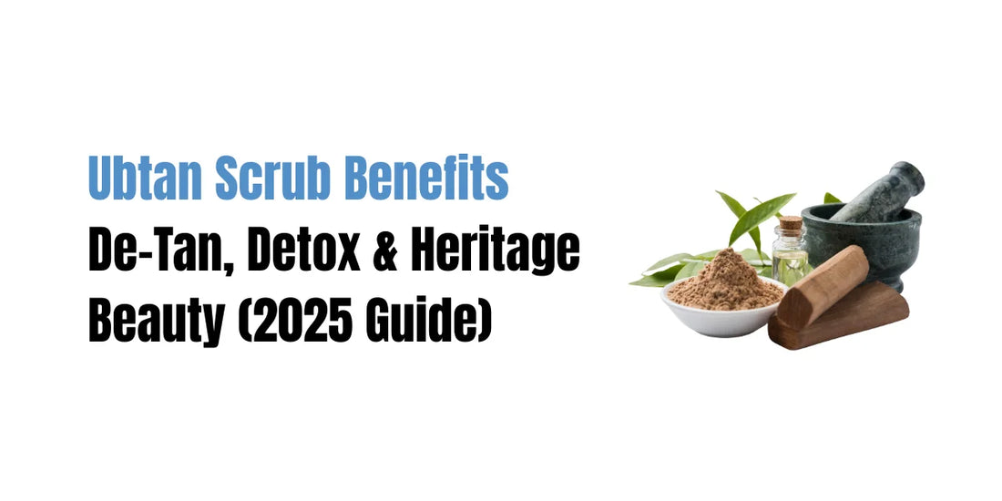 Pakistani woman applying SACHET Ubtan Face & Body Scrub for de-tan and detox glow.