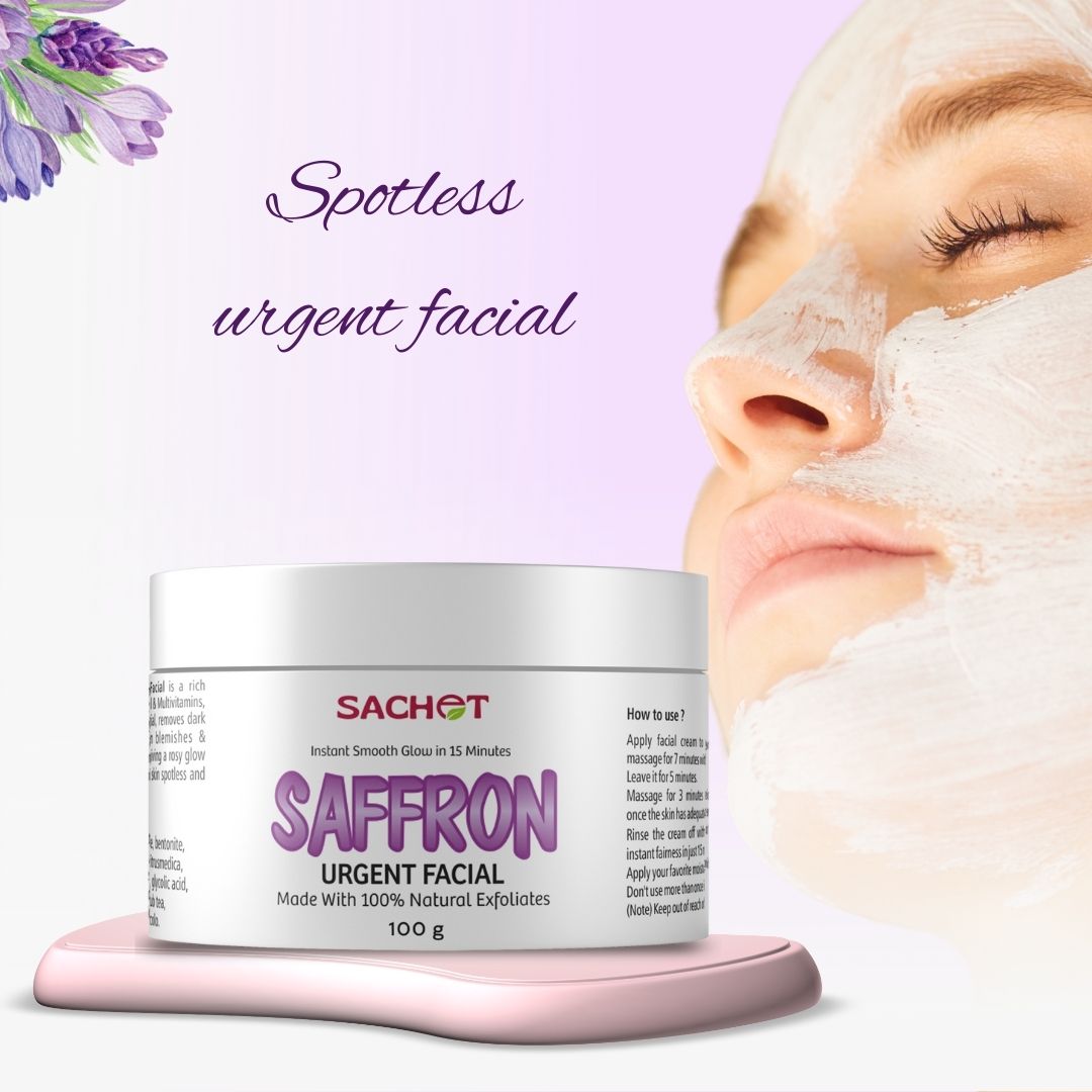 Saffron Urgent Facial | sachetcare.com