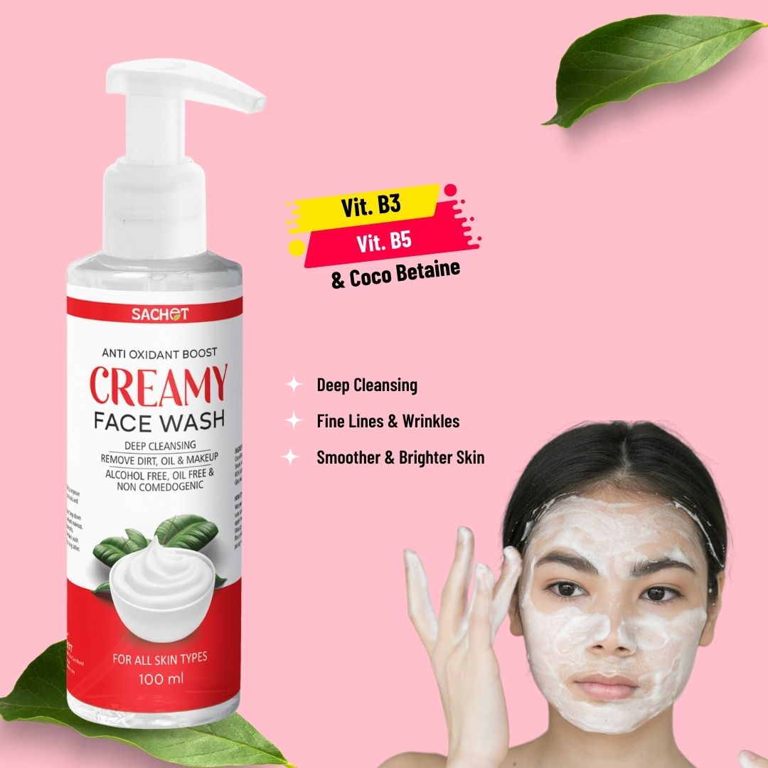 Vit. B3 & B5 Nourishing Creamy Face Wash | sachetcare.com