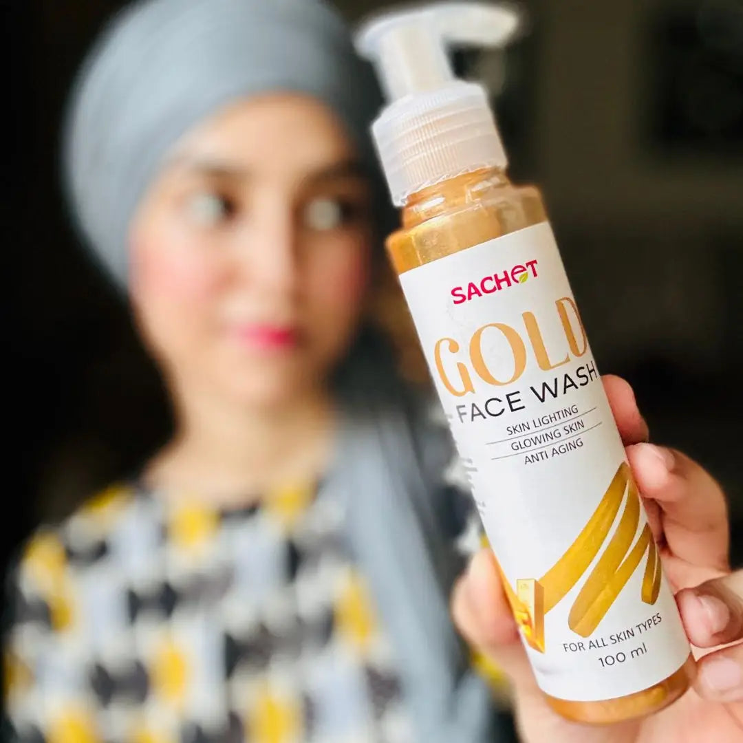 Gold Face Wash for Glowing and Even Skin Tone | sachetcare.com