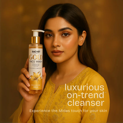 Gold Face Wash for Glowing and Even Skin Tone | sachetcare.com