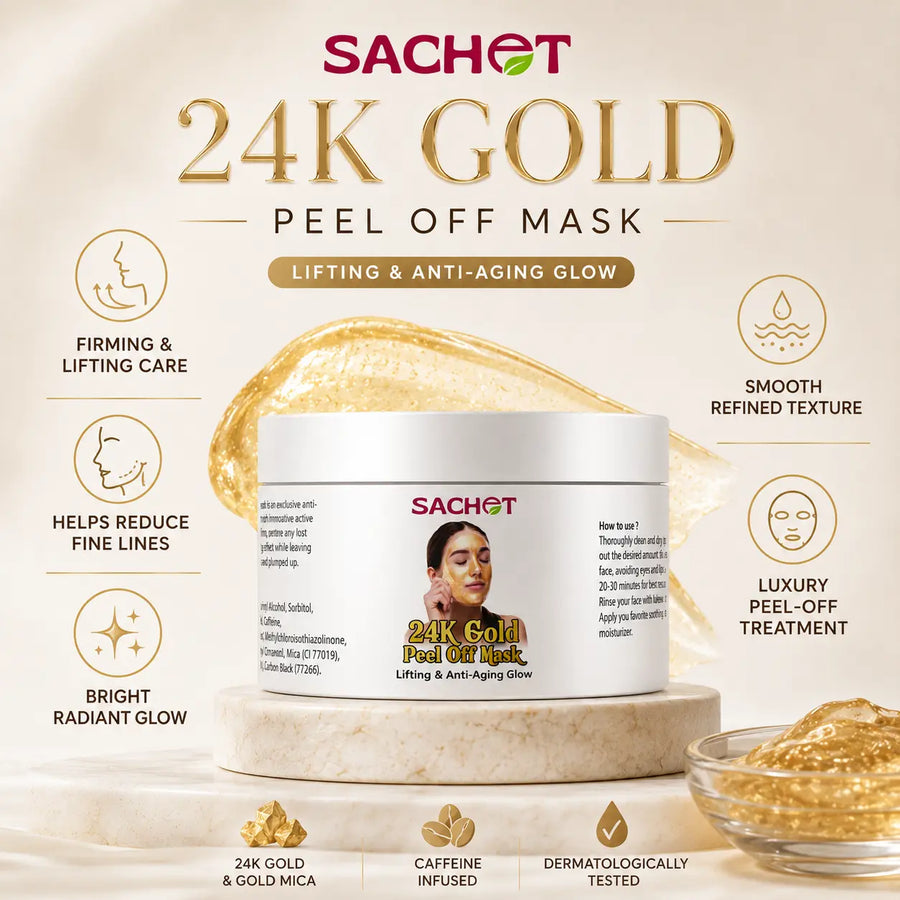 Gold Peel Off Mask for Glowing Skin | sachetcare.com