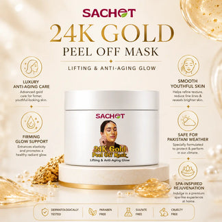 24K Gold Peel Off Mask for Wrinkles and Lifting in Pakistan