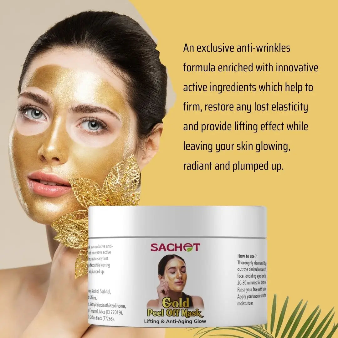 24K Gold Peel Off Mask for Wrinkles and Lifting in Pakistan