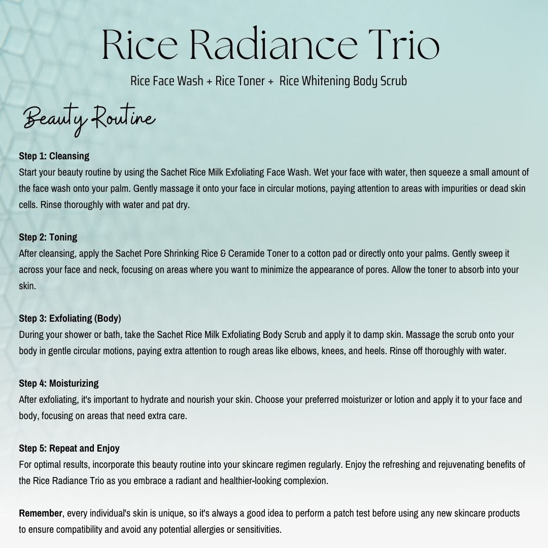 Rice Radiance Trio | sachetcare.com