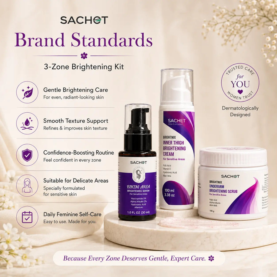 3-Zone Brightening Kit for Underarms, Bikini & Inner Thighs | SACHET