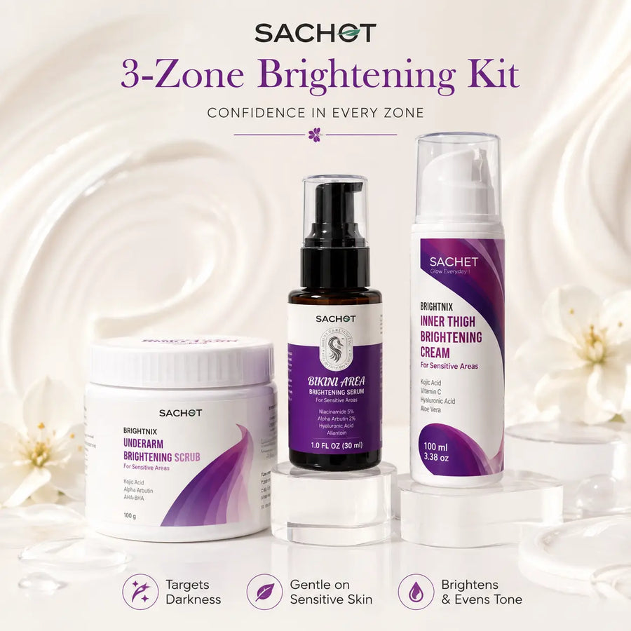 3-Zone Brightening Kit for Underarms, Bikini & Inner Thighs | SACHET