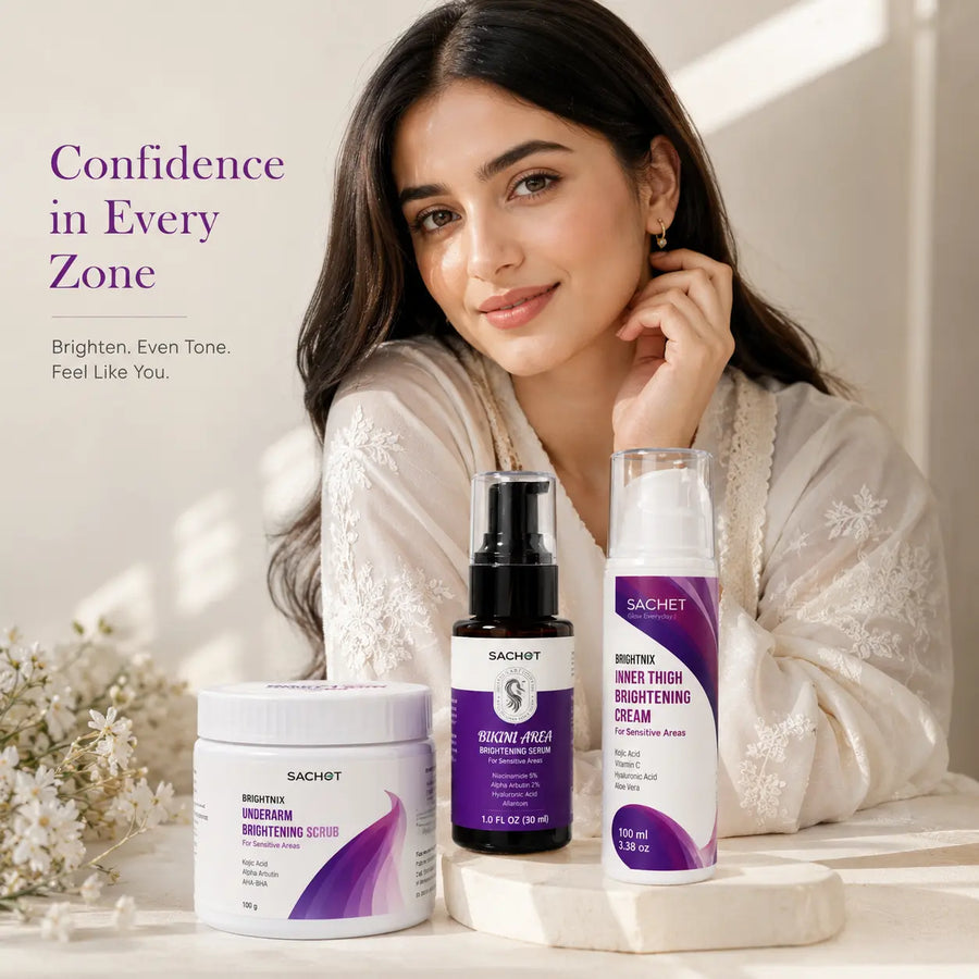 3-Zone Brightening Kit for Underarms, Bikini & Inner Thighs | SACHET