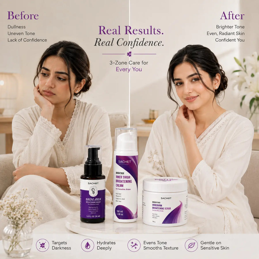 3-Zone Brightening Kit for Underarms, Bikini & Inner Thighs | SACHET
