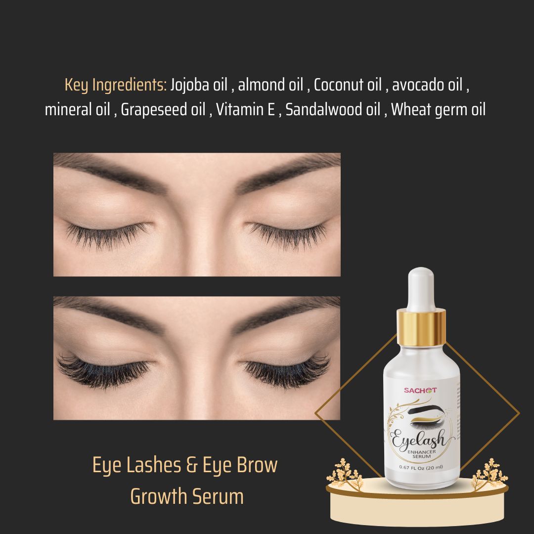 Eye Lashes & Eye Brows Growth Serum | sachetcare.com