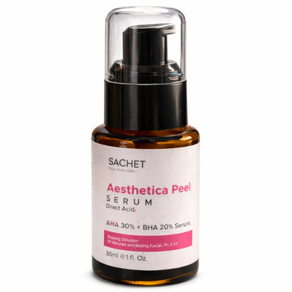 Sachet Aesthetica Peel Serum bottle on a white background