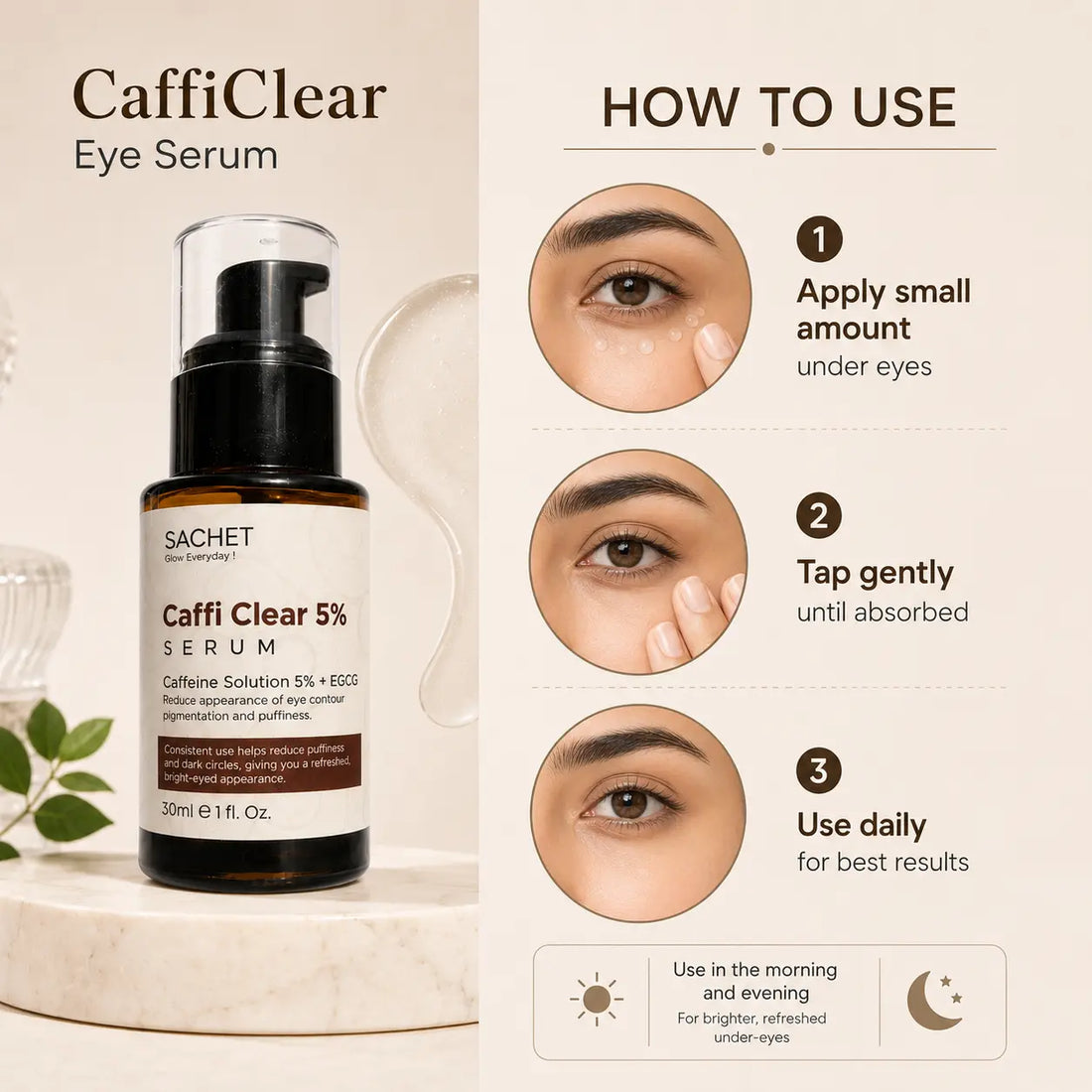 CaffiClear Eye Serum in Pakistan – Caffeine Serum for Dark Circles