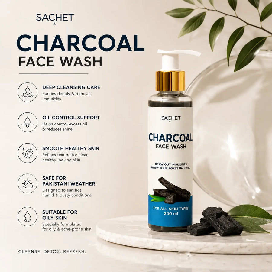 Charcoal Face Wash for Deep Cleansing in Pakistan | SACHET