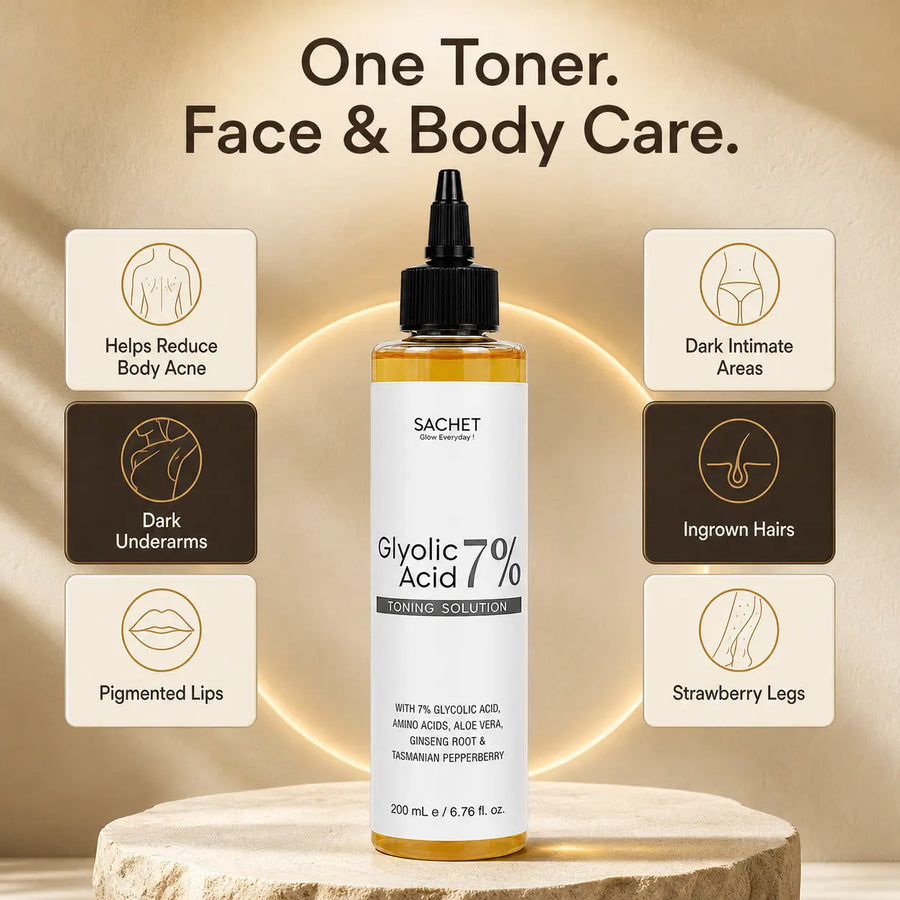 Glycolic Acid 7% Toning Solution | Body Exfoliating Toner Pakistan