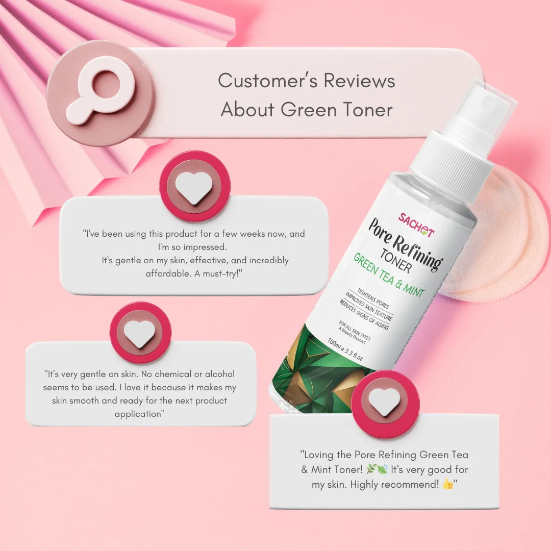 Pore Refining Green Tea & Mint Toner | sachetcare.com