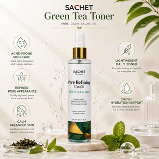 Pore Refining Green Tea & Mint Toner | sachetcare.com