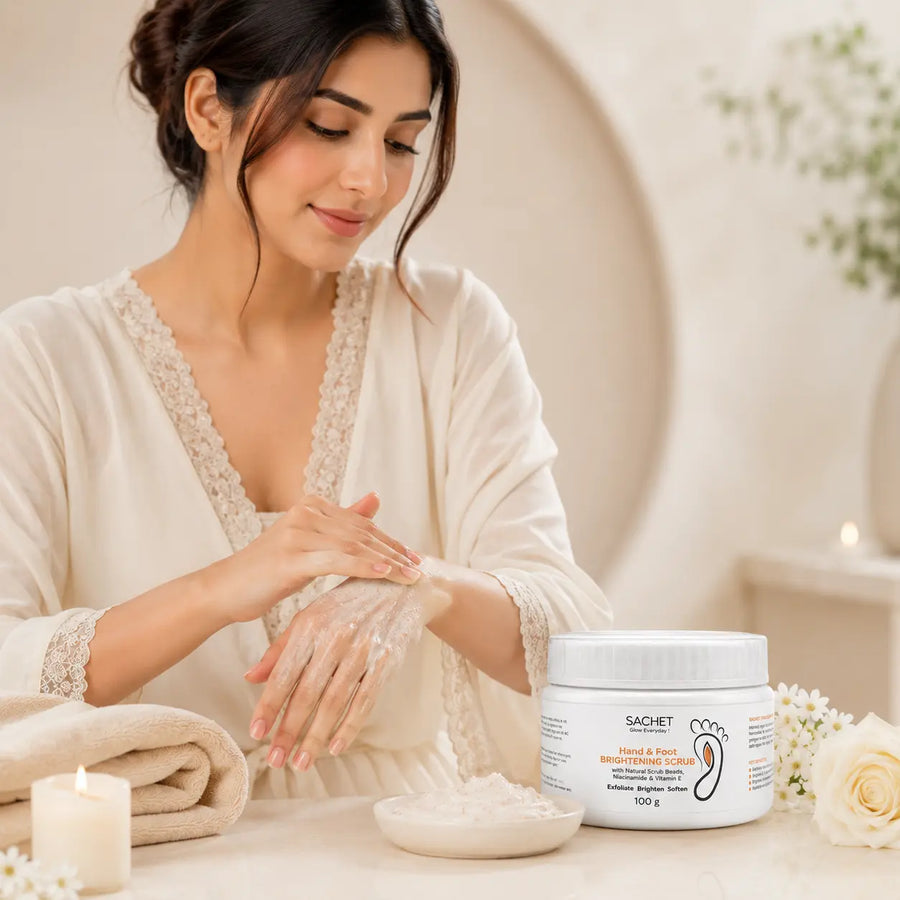 Hand & Foot Brightening Scrub in Pakistan | Smooth Rough Skin