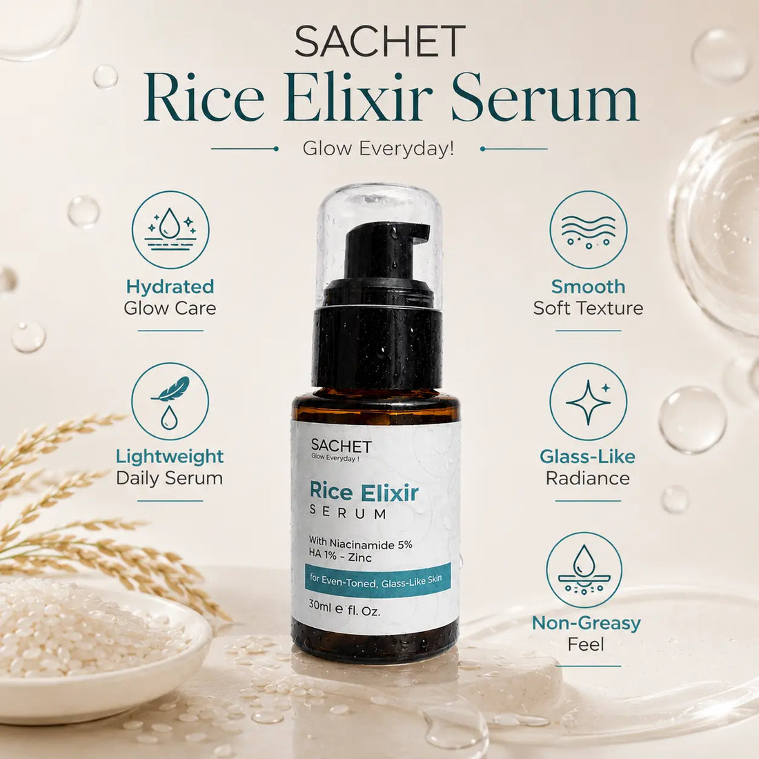 Rice Elixir Serum in Pakistan – Glow & Glass Skin Serum