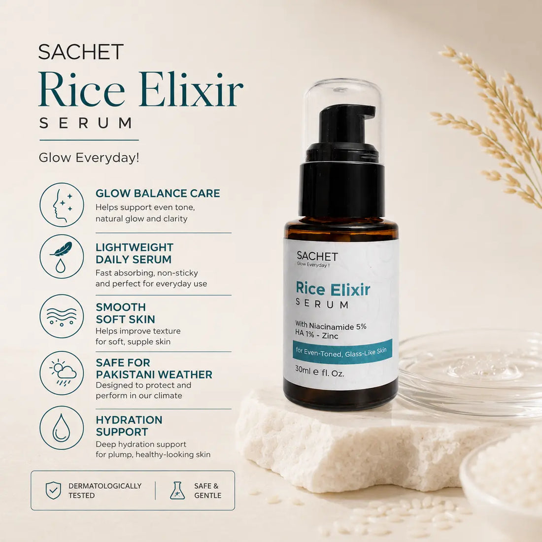 Rice Elixir Serum in Pakistan – Glow & Glass Skin Serum