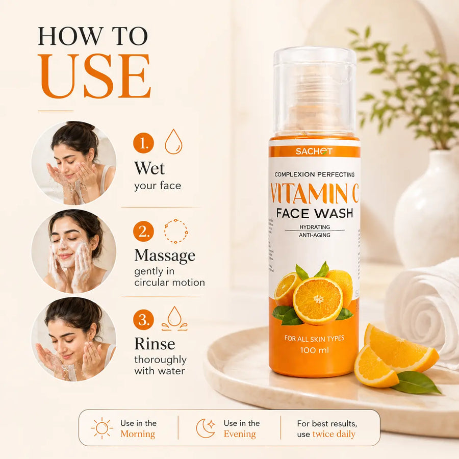 Vitamin C Face Wash for Glowing Skin in Pakistan | SACHET