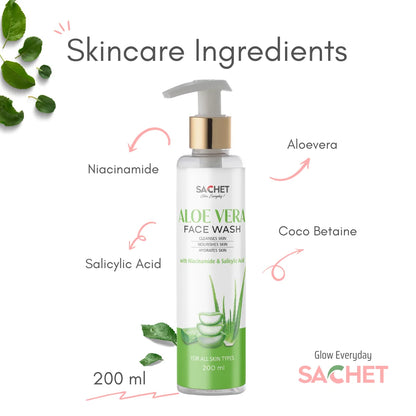Aloe Vera Face Wash: Refreshing Cleanse for Glowing Skin | sachetcare.com
