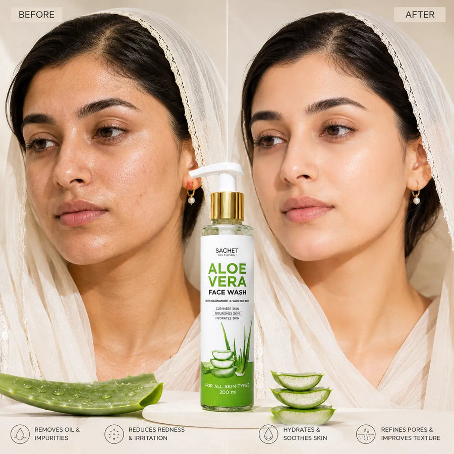 Aloe Vera Face Wash: Refreshing Cleanse for Glowing Skin | sachetcare.com