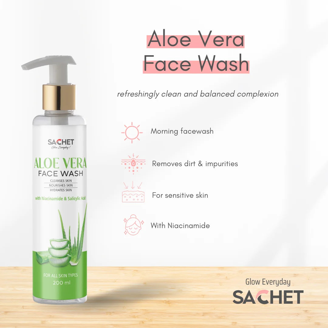 Aloe Vera Face Wash: Refreshing Cleanse for Glowing Skin | sachetcare.com