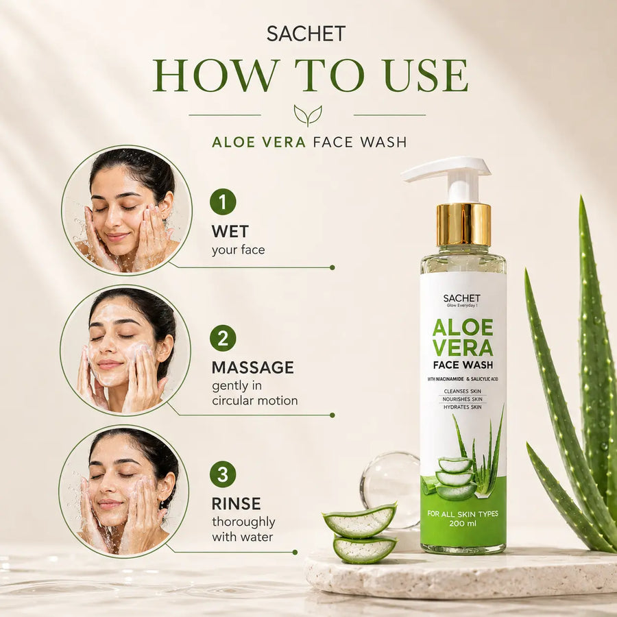 Aloe Vera Face Wash: Refreshing Cleanse for Glowing Skin | sachetcare.com