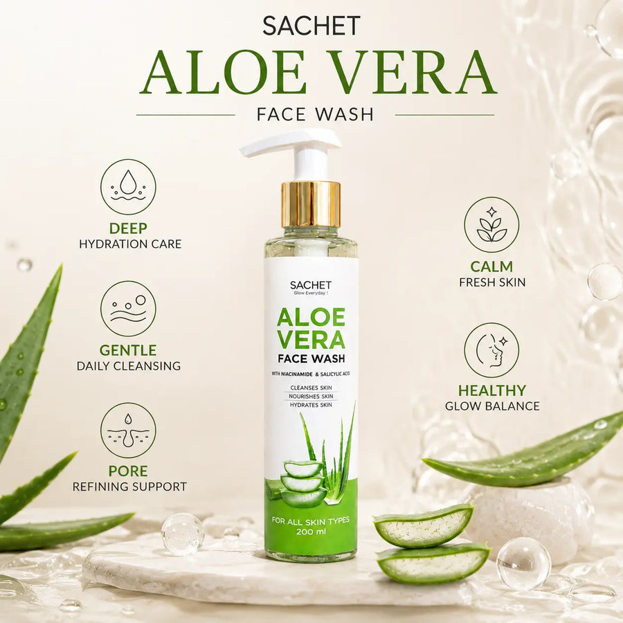 Aloe Vera Face Wash: Refreshing Cleanse for Glowing Skin | sachetcare.com