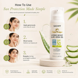Lightweight gel sunscreen texture with fast-absorbing finish