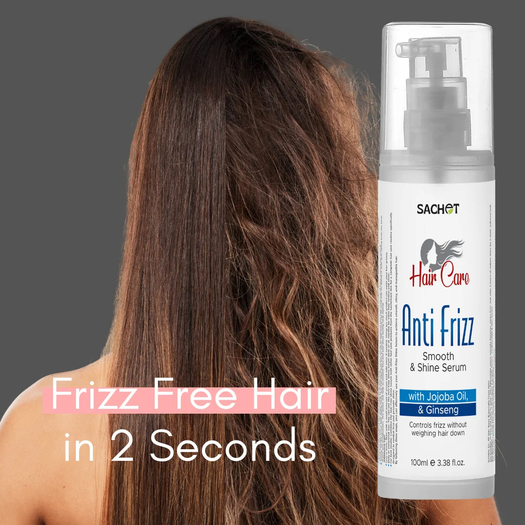 Anti-Frizz Smooth & Shine Serum: Tame Frizz and Unleash Shine (100ml) | sachetcare.com