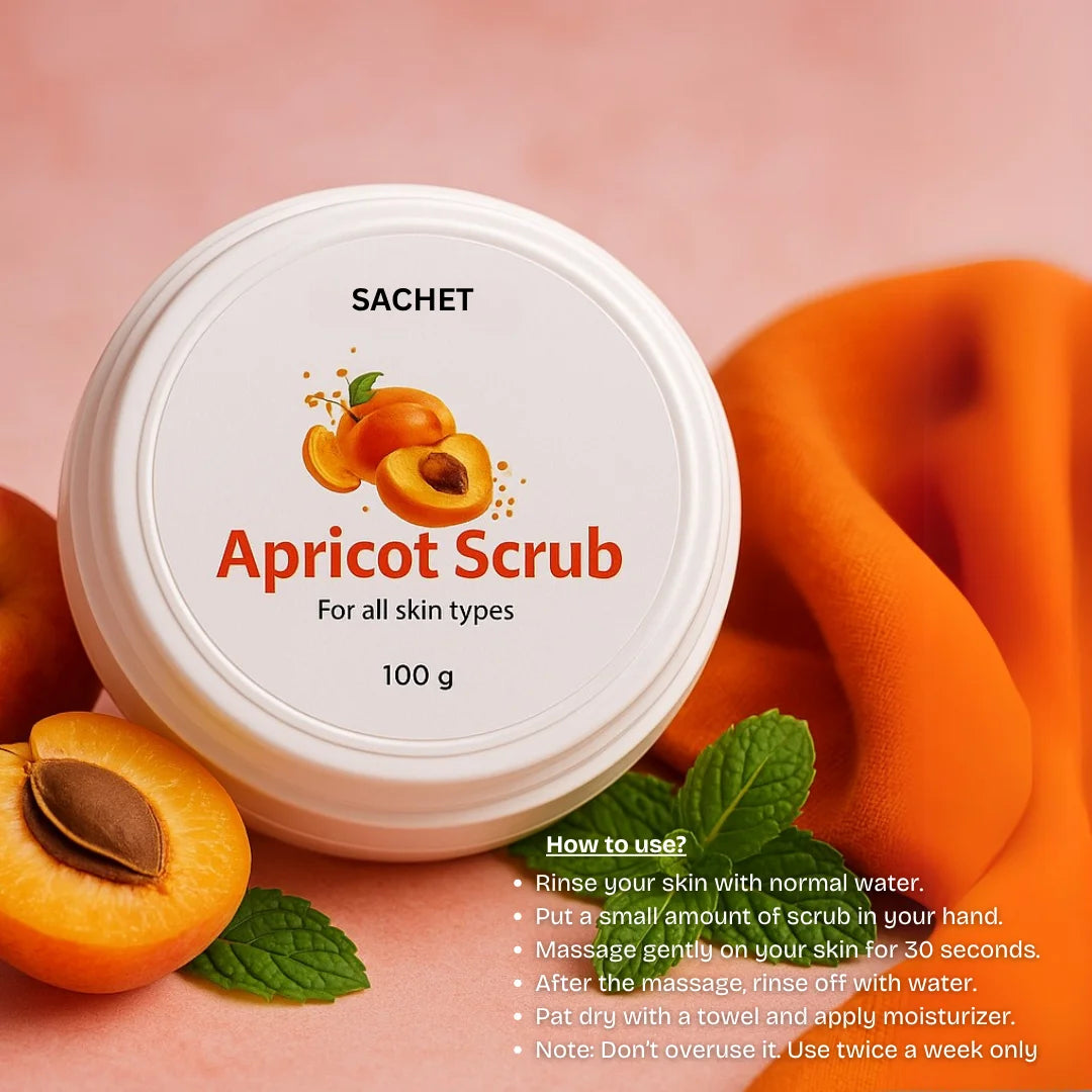 Apricot Scrub for Soft Glow Skin | sachetcare.com